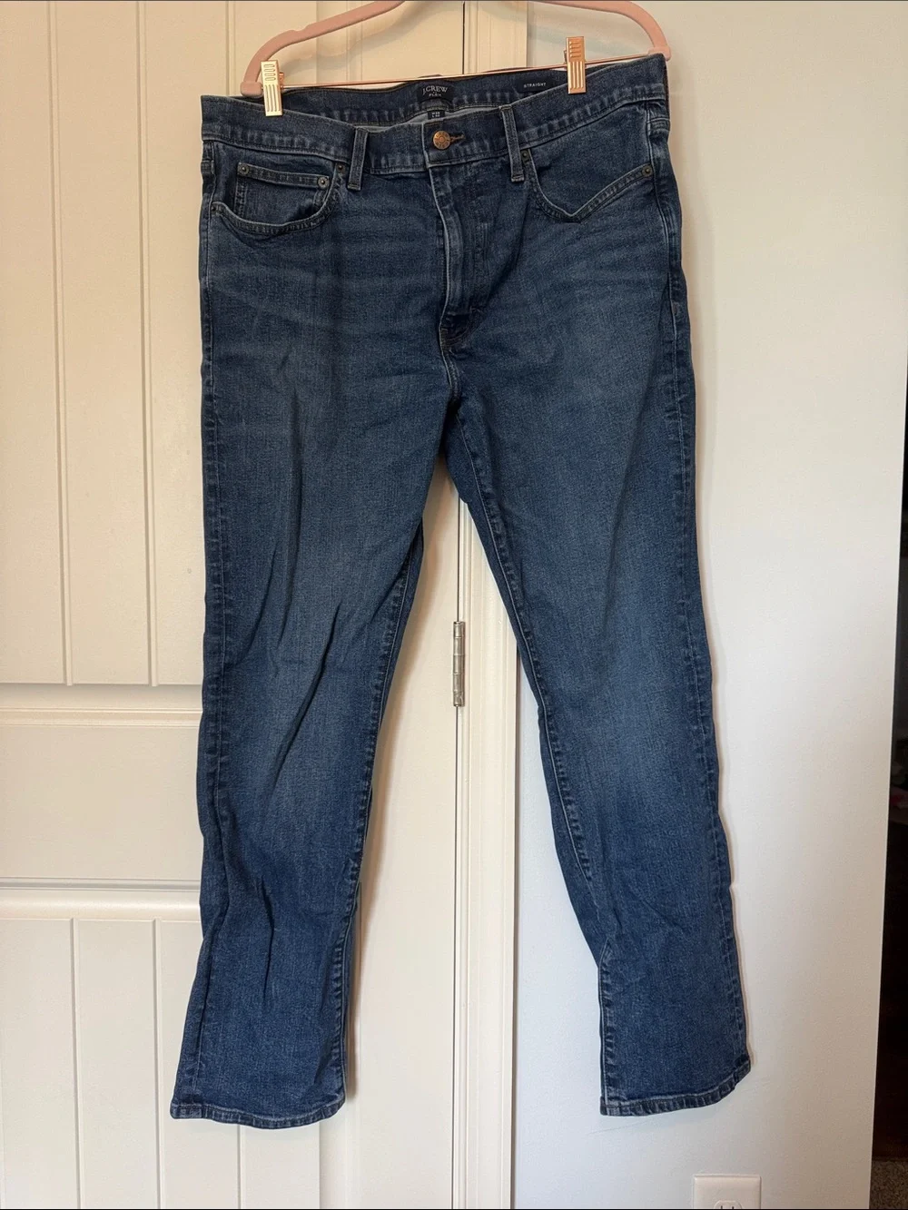 J. Crew Slim Straight Jeans in Medium Indigo